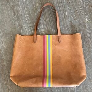 Madewell Distressed Leather Transport Tote